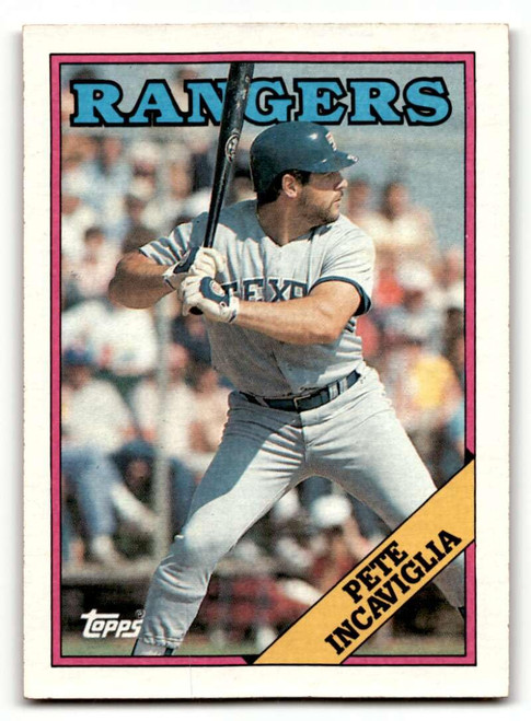 1988 Topps #280 Pete Incaviglia Texas Rangers Baseball Cards NM Near Mint Baseball Card