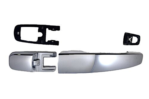 PT Auto Warehouse FO-3346M-RRK - Outside Exterior Outer Door Handle, Chrome - Passenger Side Rear