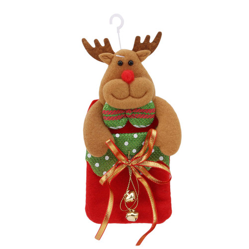 ZALING Christmas Santa Claus Snowman Elk Bear Cookies Bags Candy Pouch Party Christmas Storage Gift Bag,Elk