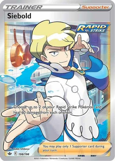 Siebold - 198/198 - Full Art Ultra Rare - Sword & Shield - Chilling Reign
