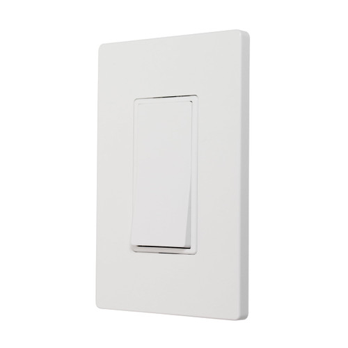U-tec Paddle Rocker Light Switch with Wall Plate, Single Pole Switch On Off Rocker Switch Replacement for Electrical Light Switches & Ceiling Fan Switch Grounding Light Switch 120V, UL Listed White
