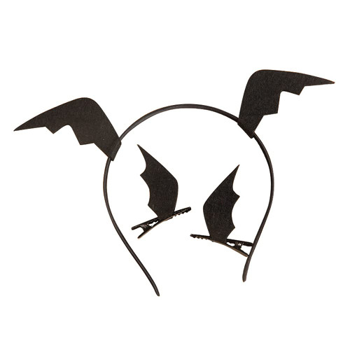 Guqqeuc Halloween Bat Wings Headband Hair Clips for Women Girls Devil Wing Hair Bands Barrettes for Girls Cosplay Hair Accessories Halloween Decor Decorations