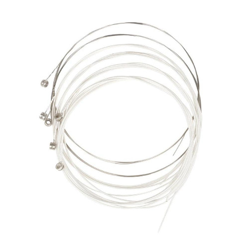 6Pcs/set Silver Plated Carbon Steel Folk Electric Guitar Strings Replacement Acoustic Guitar Strings Parts Guitar Strings Set Folk Folk Guitar Strings Ball End Acoustic Guitar String Set