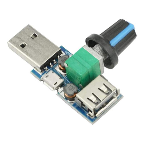USB Fan Speed Controller Adjust Wind Volume with Stepless Governor Speed Controller Stepless Governor Module 5W 4-12V Motor Speed Controller Adjustable USB Fan Controller Fan Speed Regulator