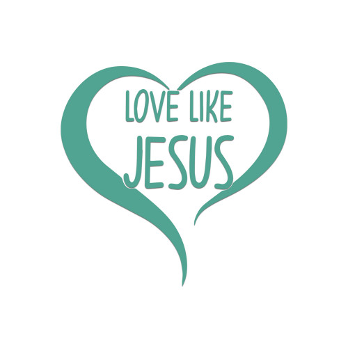 Love Like Jesus Sticker Vinyl Decal Notebook Car Laptop 5.5" x 5.25" (Mint)