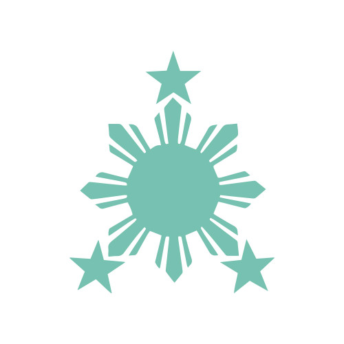 Philippine Flag Sun Sticker Vinyl Decal Notebook Car Window Laptop 5" x 6" (Mint)