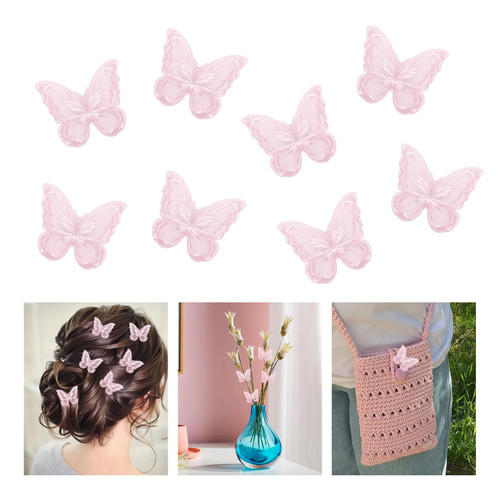Pink Butterfly Hair Clips,Lace Hair Bows Embroidery Butterfly Hair Pins,Fairy Butterfly Hair Accessories,Butterfly Hair Clips For Girls,Butterfly Hair Clip Barrettes Ornaments Party Decor 8 Pieces Pink Butterfly Hair Clips,Lace Hair Bows Embroidery Butterfly Hair Pins,Fairy Butterfly Hair Accessories,Butterfly Hair Clips For Girls,Butterfly Hair Clip Barrettes Ornaments Party Decor 8 Pieces