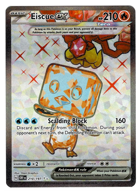 Pokemon - Eiscue ex 210/197 - Obsidian Flames - Ultra Rare - Full Art