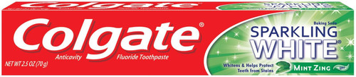 Colgate Sparkling White Mint Zing Gel Toothpaste, 2.5 Ounce