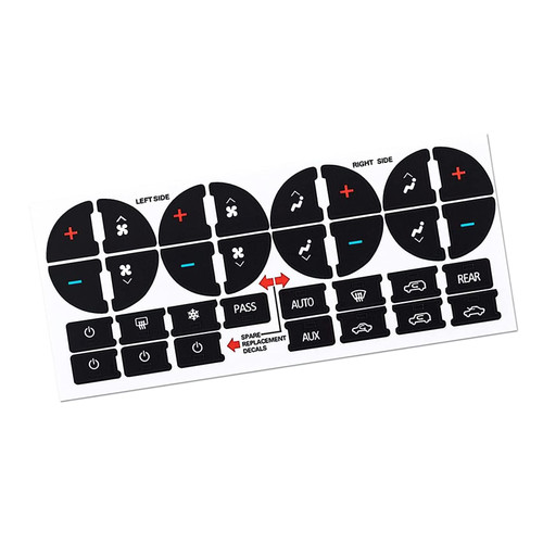 AC Dash Button Repair Kit, Replacement AC Dash Button Sticker Repair Kit Fit, Fix Ruined Faded AC Controls AC Dash Button Sticker Repair Kit Fit for Vehicles, Car SUV Truck Accessories (31 Key)