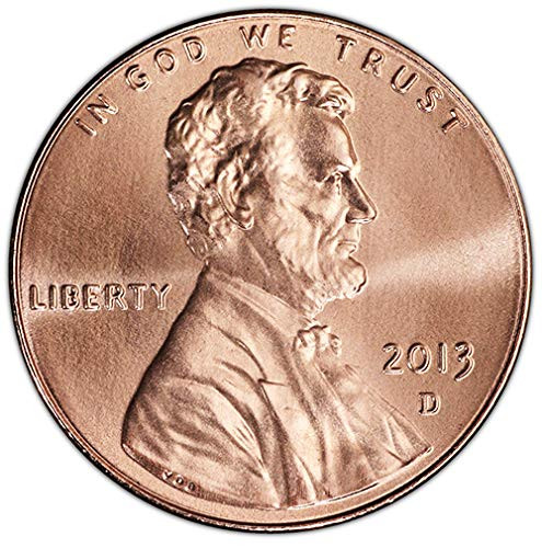 2013 D BU Lincoln Shield Cent Choice Uncirculated US Mint