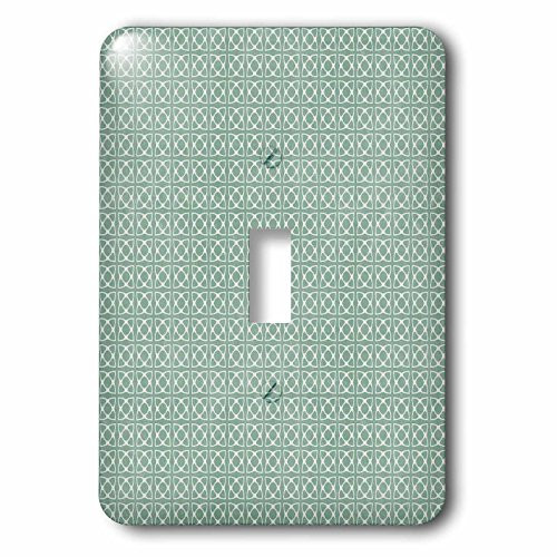 3dRose LSP_65955_1 Light Green Irish Knots Pattern Single Toggle Switch