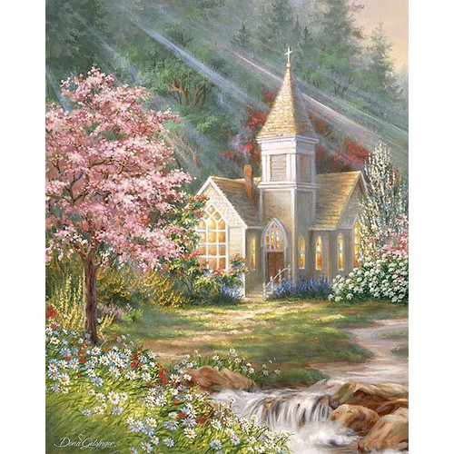 BOHUAYI Diamond Painting Kits for Adults, 5D DIY Paint by Numbers for Adults Beginner, DIY Full Drill Diamond Dots Paintings Picture Arts Craft for Home Wall Art Decor 11.8X15.7inch(Church)
