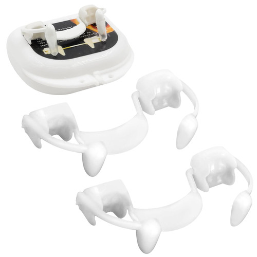 CLWVPCOT 2 Pairs Retractable Vampire Fangs, Vampire Teeth Fangs, Halloween Sharp Teeth Cosplay, Vampire Fangs Realistic for Creepy Party Halloween Cosplay Props White CLWVPCOT 2 Pairs Retractable Vampire Fangs, Vampire Teeth Fangs, Halloween Sharp Teeth Cosplay, Vampire Fangs Realistic for Creepy Party Halloween Cosplay Props White