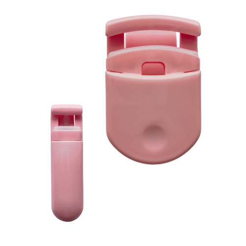 Whalrace Eyelash Curlers, Portable Lash Curler, 1PCS Mini Eyelash Curler and 1PCS Partial Eyelash Curler, Natural and Long Lasting Travel Eyelash Curler for Women(Pink Round)
