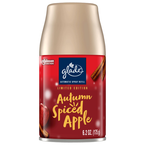 Glade Automatic Spray Refill, Air Freshener for Home and Bathroom, Autumn Spiced Apple, 6.2 Oz Glade Automatic Spray Refill, Air Freshener for Home and Bathroom, Autumn Spiced Apple, 6.2 Oz