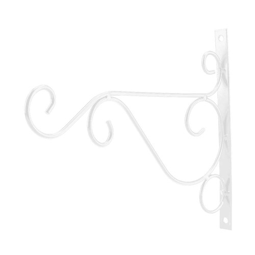 Plant Hanger Bracket, Iron Plant Hook Hanging Plant Bracket Wall Plant Hanger for Indoor Outdoor Flower Pot Wind Chimes Lantern Bird Feeder (White)