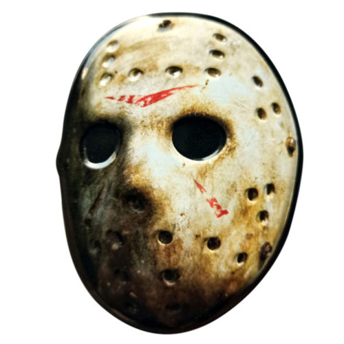 Boston America Friday the 13th Hockey Mask Candy - One (1) Collectible Jason Voorhees Mask Tin- Cleaver Shapped Sour Cherry Flavor