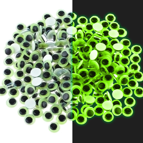 300 Pcs Wiggle Googly Eyes Glow in The Dark Sticky Googly Eyes Self Adhesive Googly Wiggle Eyes Suitable for DIY Crafts, Halloween Activities (8mm) 300 Pcs Wiggle Googly Eyes Glow in The Dark Sticky Googly Eyes Self Adhesive Googly Wiggle Eyes Suitable for DIY Crafts, Halloween Activities (8mm)