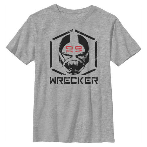 Star Wars Bad Batch Wrecker Boy's Crew Tee, Athletic Heather, X-Small