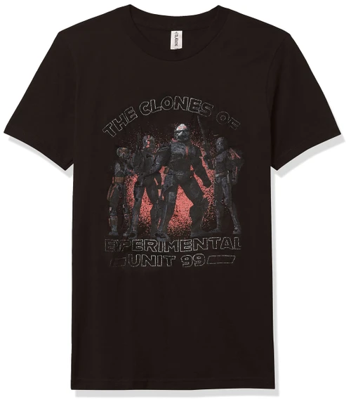 Star Wars Bad Batch Unit 99 Clones Boy's Premium Solid Crew Tee, Black, Small