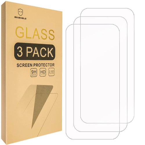 Mr.Shield [3-Pack] Screen Protector for iPhone 14 Pro 6.1 Inch [Tempered Glass] [Japan Glass with 9H Hardness] Screen Protector with Lifetime Replacement