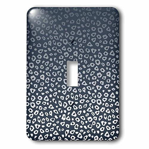 3dRose lsp_212112_1 Navy Blue and White Ombre Leopard Print Single Toggle Switch