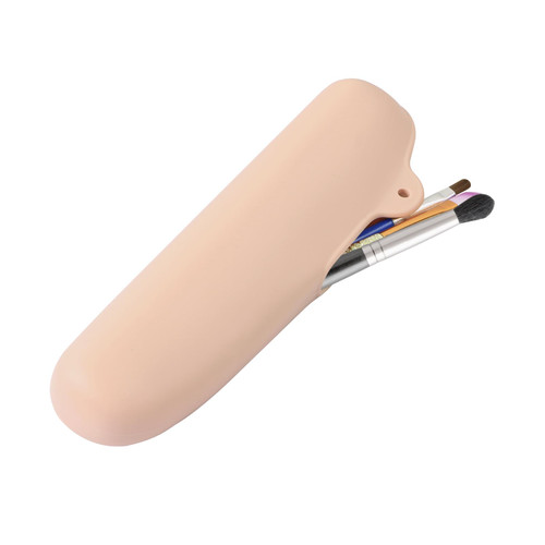 MIDELONG Travel Makeup Brush Holder, Silicone Makeup Brush Travel Case Portable Cosmetic Face Brushes Holder Soft and Sleek Makeup Tools Organizer Pouch for Travel, Khaki MIDELONG Travel Makeup Brush Holder, Silicone Makeup Brush Travel Case Portable Cosmetic Face Brushes Holder Soft and Sleek Makeup Tools Organizer Pouch for Travel, Khaki