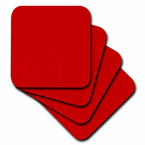 3dRose LLC Red Tone Coaster, Soft, Set of 4