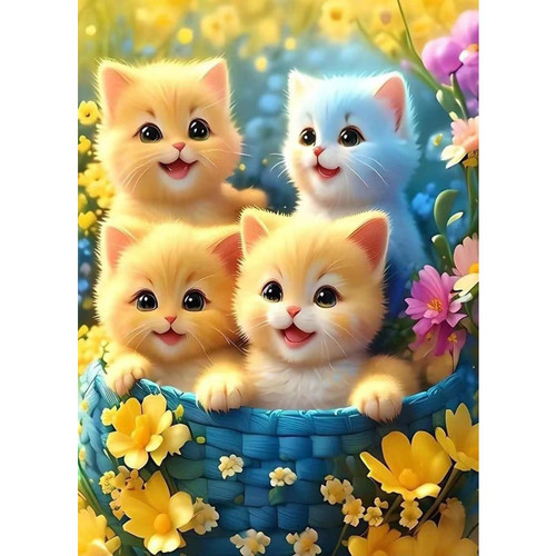 ZHUDENGXJL Diamond Painting Kits for Adults Kids Beginner, DIY Flower with Cat 5D Full Drill Diamond Art Paintings with Diamonds Gem Art and Crafts for Home Wall Decor 12x16inch ZHUDENGXJL Diamond Painting Kits for Adults Kids Beginner, DIY Flower with Cat 5D Full Drill Diamond Art Paintings with Diamonds Gem Art and Crafts for Home Wall Decor 12x16inch