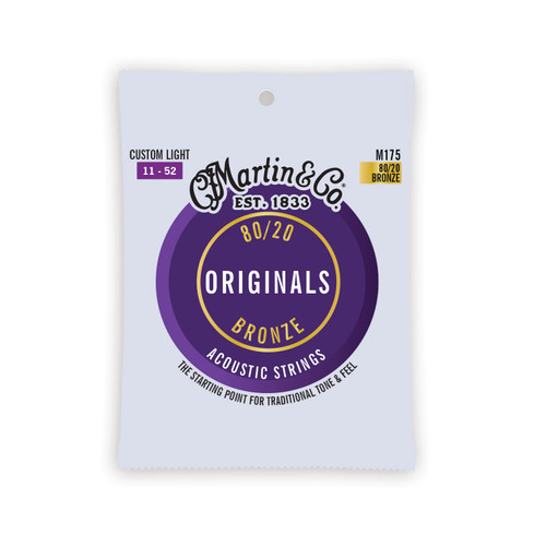 MARTIN C.F Original M175 80/20 Bronze, Custom Light-Gauge (11-52) Acoustic Guitar Strings (41Y20M175)