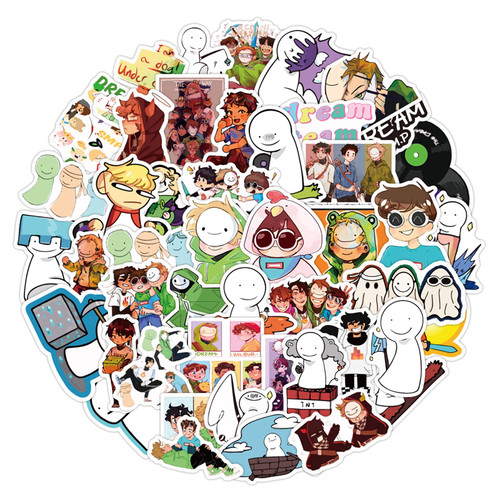 Dream SMP Sticker for Teen Skateboard, Cool Waterproof Game Decal for Kids Water Bottle, Laptop, Phone, Travel Case, Bike, Guitar 50pcs Pack Dream SMP Sticker for Teen Skateboard, Cool Waterproof Game Decal for Kids Water Bottle, Laptop, Phone, Travel Case, Bike, Guitar 50pcs Pack