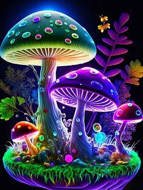 Henaraw Mushroom Diamond Art Painting Kits for Adults - 5D Round Full Drill Diamond Dots Paintings for Beginners, Paint with Diamonds Pictures Gem Art Painting Kits DIY Adult Crafts Kits 12x16inch Henaraw Mushroom Diamond Art Painting Kits for Adults - 5D Round Full Drill Diamond Dots Paintings for Beginners, Paint with Diamonds Pictures Gem Art Painting Kits DIY Adult Crafts Kits 12x16inch