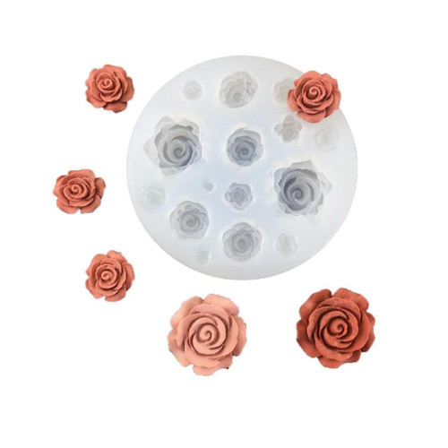 Silicone Fondant Molds Chocolate Mould Silicone Cake Moulds Rose Shaped Silicone Material Baking Gift For Baking Lover Rose Silicone Candy Molds