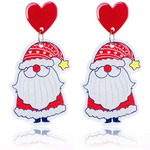 Mintolex 2023 Christmas Earrings for Women Girls Santa Claus Christmas Gloves Dangle Earrings for Her Lightweight Acrylic Fun Earrings Jewelry Gifts Accessories(Heart Santa Claus) Mintolex 2023 Christmas Earrings for Women Girls Santa Claus Christmas Gloves Dangle Earrings for Her Lightweight Acrylic Fun Earrings Jewelry Gifts Accessories(Heart Santa Claus)