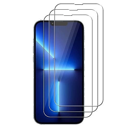 UZWZW 3 Pack For iPhone 14 Plus/iPhone 13 Pro Max (6.7 inch) Tempered Glass Screen Protector, 9H Hardness, Anti Scratch, HD Clear, 2.5D Edge