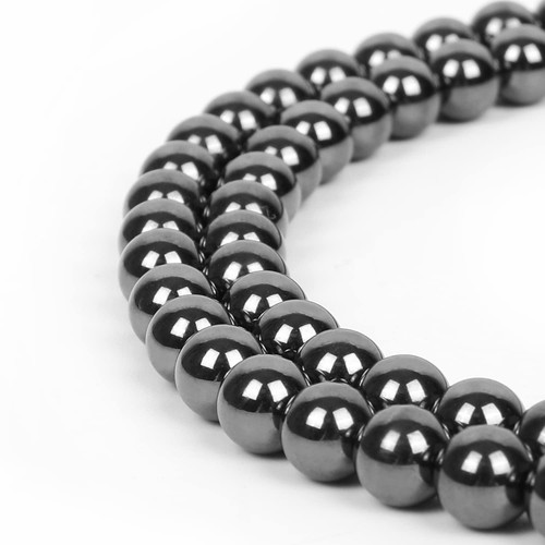 Natural Hematite Beads for Jewelry Making: 60PCS 8MM Black Gemstone Round Loose Beads Hematite Beads with No Magnetism for Bracelets Necklaces. Natural Hematite Beads for Jewelry Making: 60PCS 8MM Black Gemstone Round Loose Beads Hematite Beads with No Magnetism for Bracelets Necklaces.