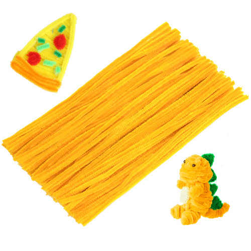 Pllieay 150pcs Gold Pipe Cleaners for Crafts, Pipe Cleaner Chenille Stems, for Pipe Cleaners Craft Supplies DIY Arts & Crafts Decoration (6 mm x 12 Inch)