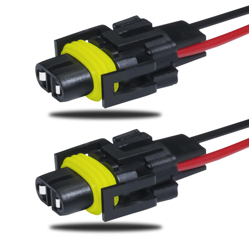 H11 H8 Female Socket Plug H11 H8 881 880 Wire Harness Adapter Connector for Headlights/Fog Lights Lamps Bulbs (2pcs/pk)