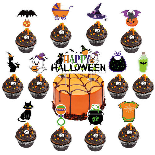 24PCS A Baby is Brewing Cake Topper Cupcake Toppers Ghost Cauldron Witches Brew A Baby is Brewing Baby Shower Gender Reveal Decorations and 1PCS Happy Halloween Cake Topper 24PCS A Baby is Brewing Cake Topper Cupcake Toppers Ghost Cauldron Witches Brew A Baby is Brewing Baby Shower Gender Reveal Decorations and 1PCS Happy Halloween Cake Topper