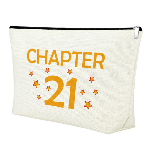 21st Birthday Makeup Bag Gifts Happy 21st Birthday Gift 21 Years Old Birthday Gift for Daughter Sister Friends Niece Granddaughter Graduation Christmas Gift for 21st Birthday Travel Cosmetic Pouch