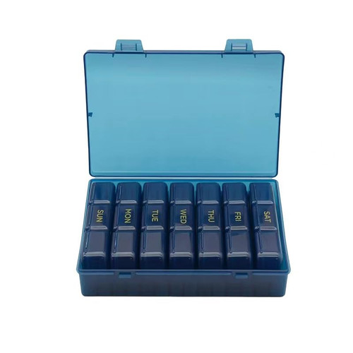 Weekly Pill Organizer 3 Times a Day, Large Travel Pill Vitamin Organizer 7 Days 3 Times a Day Night Pill Box Daily Pill Case Container Medicine Organizer for Supplement Clear Lids Fish Oils