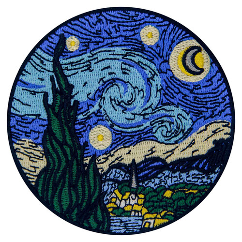 The Starry Sky Patch Embroidered Applique Iron On Sew On Emblem