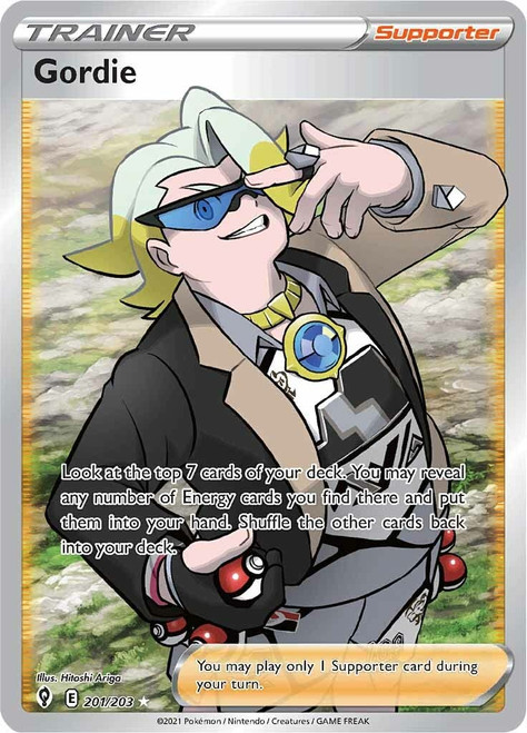 Gordie - 201/203 - Ultra Rare (Full Art) - Sword & Shield - Evolving Skies