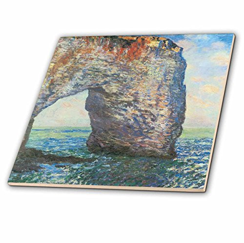 3dRose ct_126618_1 The Manneporte, Etretat II by Claude Monet 1886 Ceramic Tile, 4-Inch