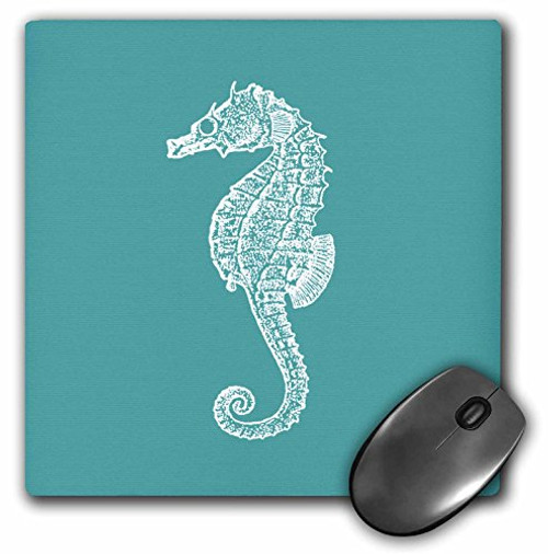 3dRose LLC 8 x 8 x 0.25 Inches Mouse Pad, Teal Blue Seahorse Print Sea Horse Ocean Marine Beach Aquarium Aquatic (mp_164965_1) 3dRose LLC 8 x 8 x 0.25 Inches Mouse Pad, Teal Blue Seahorse Print Sea Horse Ocean Marine Beach Aquarium Aquatic (mp_164965_1)
