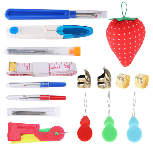 Automatic Needle Threading Device, Sewing Tools Set Seam Rippers Automatic Needle Threaders, Needle Threader Hand Machine Sewing Tool for Sewing Crafting, Knitting Craft