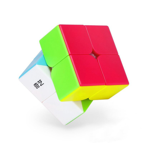 AMGRBCUBO Speed Cube 2x2 Stickerless 50mm QiYi Puzzle Cube (Qidi S2)