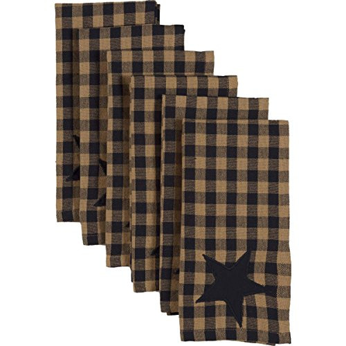 VHC Brands Classic Country Primitive Tabletop & Kitchen - Star Blue Napkin Set of 6, Navy VHC Brands Classic Country Primitive Tabletop & Kitchen - Star Blue Napkin Set of 6, Navy