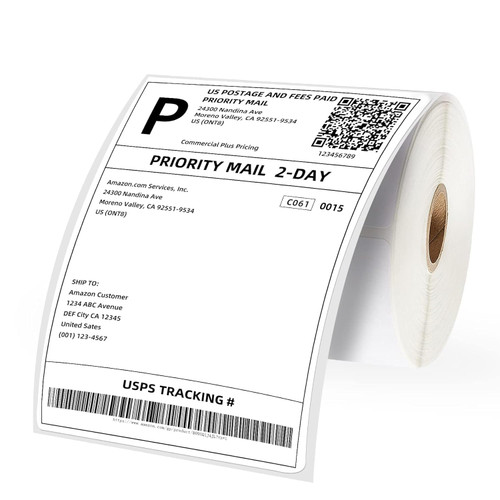 4"x6" Direct Thermal Shipping Labels, 250 Labels/1 Roll, Perforated, Address Mailing Postage Thermal Paper Roll Compatible with MUNBYN, Rollo, Zebra, Jadens, Jiose Printer, Strong Adhesive (1) 4"x6" Direct Thermal Shipping Labels, 250 Labels/1 Roll, Perforated, Address Mailing Postage Thermal Paper Roll Compatible with MUNBYN, Rollo, Zebra, Jadens, Jiose Printer, Strong Adhesive (1)